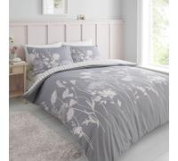 Catherine Lansfield Meadowsweet Floral Reversible Super King Duvet Cover Set with Pillowcases Pink