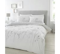 Meadowsweet Floral Duvet Cover White/Grey Super King
