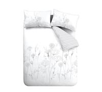 Meadowsweet Floral Duvet Cover White/Grey Super King