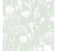 Catherine Lansfield Meadowsweet Floral Wallpaper Green