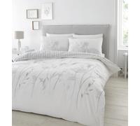 Meadowsweet Floral Duvet Cover White/Grey Super King
