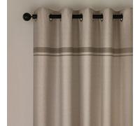 Catherine Lansfield Melville 66X72 Inch Lined Eyelet Curtains Two Panels Natural