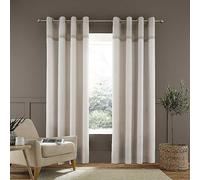 Catherine Lansfield Melville Eyelet Curtains Natural