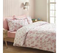 Catherine Lansfield Mirabelle Floral Reversible Double Duvet Cover Set with Pillowcases Pink