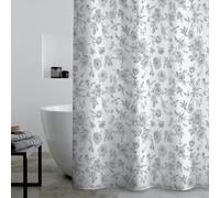 Catherine Lansfield Mirabelle Floral Shower Curtain Panel Grey - Grey