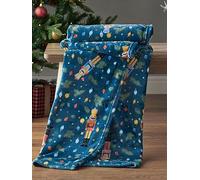 Catherine Lansfield Nutcracker Christmas Throw- 130X170Cm One Colour