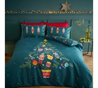 Catherine Lansfield Nutcracker Tree Green Bedding Set - Single