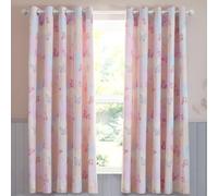 Catherine Lansfield Ombre Butterflies 66x72 Inch Eyelet Curtains Pink