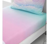 Catherine Lansfield Double Fitted Sheet Ombre Rainbow Clouds Polycotton 25cm Depth Pastel