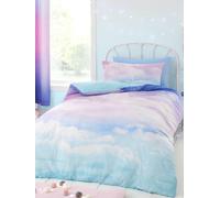 Catherine Lansfield Bedding Ombre Rainbow Clouds Duvet Cover Set With Pillowcases Pastel