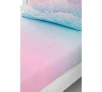 Catherine Lansfield 'Ombre Rainbow Clouds' Fitted Sheet in Pink | Size: Single Fitted Catherine Lansfield Pink Single Fitted