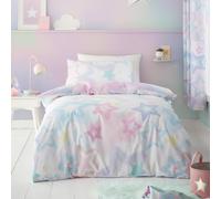 Catherine Lansfield Ombre Stars Reversible Single Duvet Cover Set with Pillowcase White