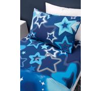 Catherine Lansfield Blue Ombre Stars Fitted Sheet Blue
