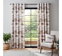 Catherine Lansfield Ombre Texture 66x90 Inch Thermal Eyelet Curtains Two Panels Natural
