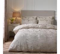 Catherine Lansfield Opulent Jacquard Double Duvet Cover Set with Pillowcases Champagne Gold