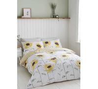 Catherine Lansfield Painted Sunflowers Duvet Cover & Pillowcase Set Yellow