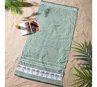 Catherine Lansfield Palm Trees Cotton Extra Large Beach Towel Green - Green - 90 x 180 cm