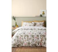 Catherine Lansfield Paradiso Palm Reversible King Duvet Cover Set with Pillowcases Natural