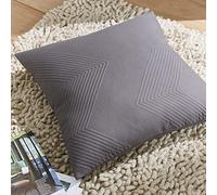 Catherine Lansfield Pinsonic Chevron 45x45 cm Filled Cushion Charcoal Grey