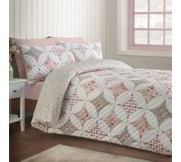 Catherine Lansfield Pinsonic Patchwork King Duvet Cover Set Green