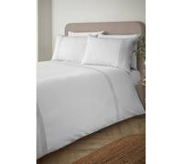 Catherine Lansfield Pintuck Easy Iron Percale Single Duvet Cover Set White