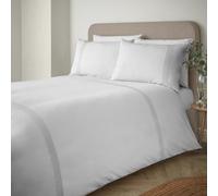 Catherine Lansfield Pintuck Easy Iron Percale Single Duvet Cover Set White