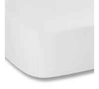 Catherine Lansfield Plain White Polycotton Fitted Sheet 180 x 200 cm