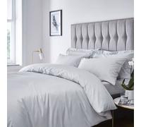 Catherine Lansfield Platinum Satin Stripe 300 Thread Count Duvet Cover Set