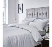 Catherine Lansfield Satin Stripe 300 Thread Count King Fitted Sheet Grey