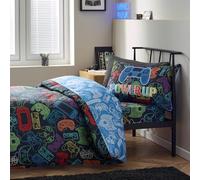 Catherine Lansfield Power Up Gamer So Soft Single Duvet Cover Set Black