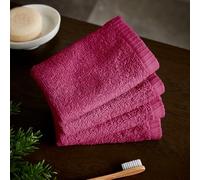 Catherine Lansfield Quick Dry Cotton 30x30 cm 4 Pack Face Cloths Hot Pink