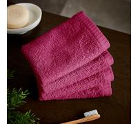 Catherine Lansfield Quick Dry Cotton 30x30 cm 4 Pack Face Cloths Hot Pink