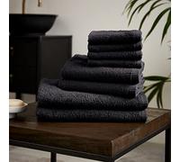 Catherine Lansfield Quick Dry Cotton 8 Piece Towel Set Black