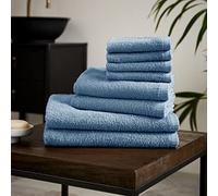 Catherine Lansfield Quick Dry Cotton 8 Piece Towel Set Blue