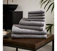 Catherine Lansfield Quick Dry Cotton 8 Piece Towel Set Grey