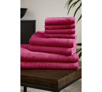 Catherine Lansfield Quick Dry Cotton 8 Piece Towel Set Hot Pink