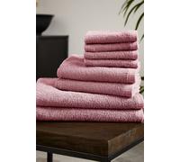 Catherine Lansfield Towel Set Quick Dry Cotton 8 Piece (30x30, 50x85, 270x120 cm) Pink
