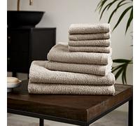 Catherine Lansfield Quick Dry Cotton 8 Piece Towel Set Natural
