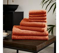 'Quick Dry Cotton' 8 Piece Towel Set Catherine Lansfield Orange One Size