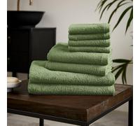 Catherine Lansfield Quick Dry Cotton 8 Piece Towel Set Sage Green