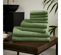 Catherine Lansfield Quick Dry Cotton 8 Piece Towel Set Sage Green - 8 Piece Towel Set - Sage Green