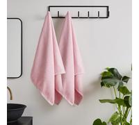 Catherine Lansfield Quick Dry Cotton 90X140 Cm Bath Sheet Pair Pink