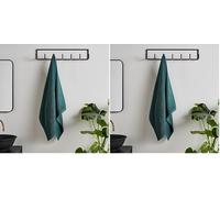 Catherine Lansfield Quick Dry Cotton Bath Sheet Forest Green (Pack of 2)