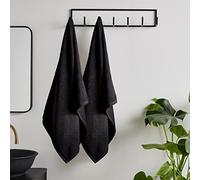 Catherine Lansfield Quick Dry Cotton Bath Sheet Pair Black