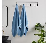 Catherine Lansfield Quick Dry Cotton Bath Sheet Pair Blue