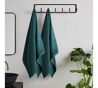 Catherine Lansfield Quick Dry Cotton Bath Sheet Pair Forest Green
