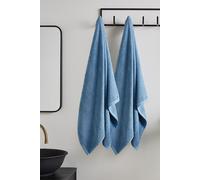 Catherine Lansfield 'Quick Dry Cotton' Bath Sheet Pair in Blue Catherine Lansfield Blue Bath Sheet