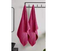 Catherine Lansfield 'Quick Dry Cotton' Bath Sheet Pair in Bright Pink Catherine Lansfield Bright Pink Bath Sheet