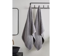 Catherine Lansfield 'Quick Dry Cotton' Bath Sheet Pair in Grey Catherine Lansfield Grey Bath Sheet