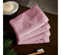 Catherine Lansfield Quick Dry Cotton Face Cloth 4 Pack Pink